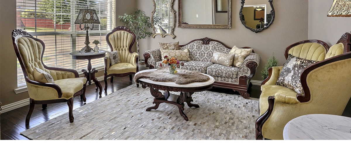 img salas tapicería telas materiales diseños antiguos con mesa